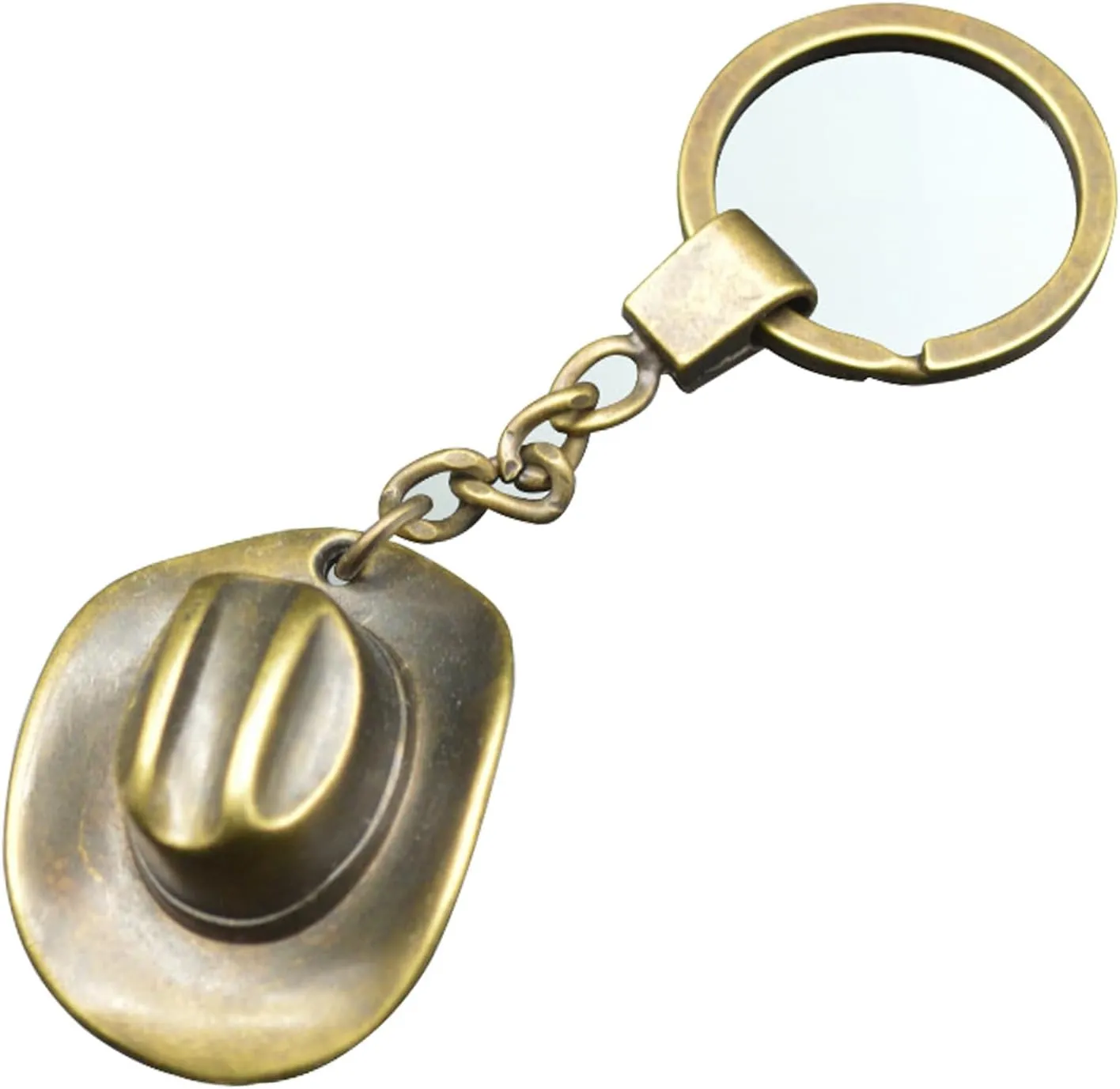 1 Pcs Cowboy Hat Metal Keychain For Men Women Backpack Purse,Key Chains Key Ring For Car,Cowboy Hat Halloween Party Decoration