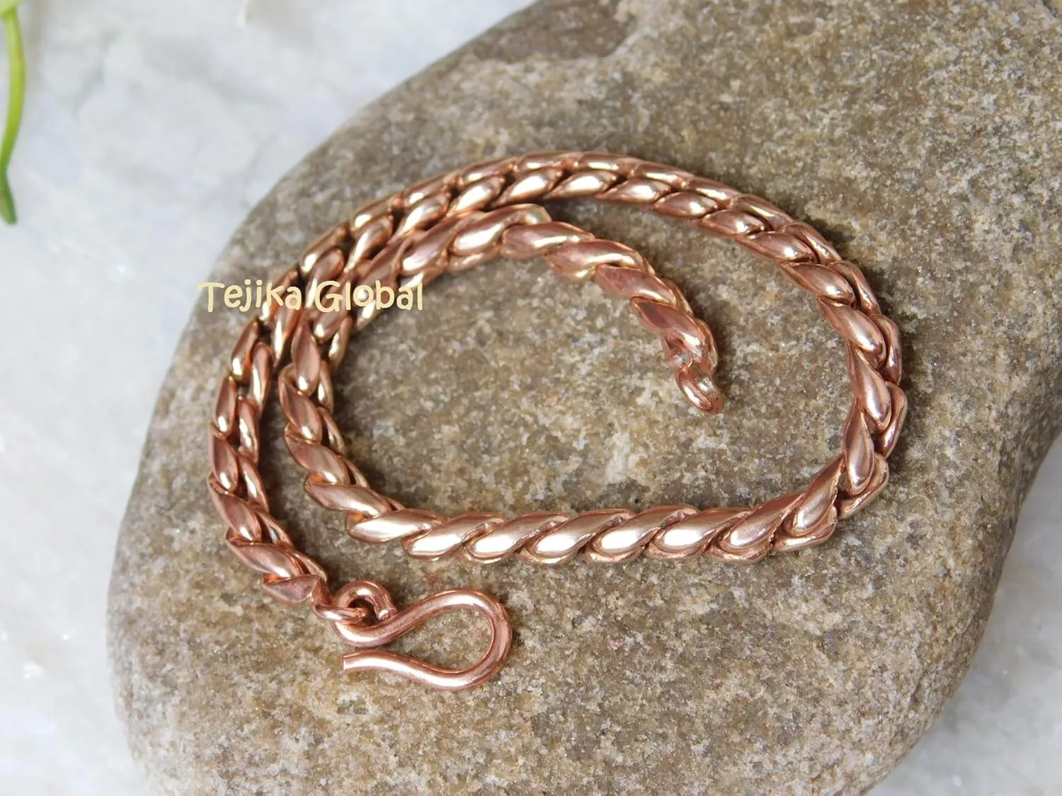 100% Copper Chain Bracelet, Solid Franco chain Bracelet for Men Women, Handmade Dainty Chains Jewellery,
