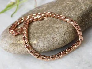 100% Copper Chain Bracelet, Solid Franco chain Bracelet for Men Women, Handmade Dainty Chains Jewellery,