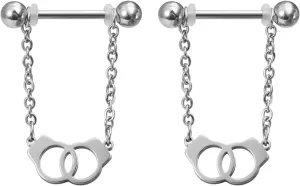 14G Chain Dangle Nipple Rings for Women Stainless Steel Nipplerings Nipple Shield Studs Barbells Nipple Piercing Jewelry