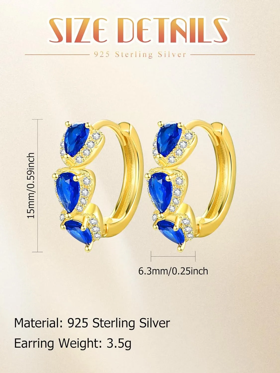 14K Gold Plated Earrings for Women S925 Sterling Silver Post Lightweight Drop/Dangle Huggie Dainty Earrings for Women
