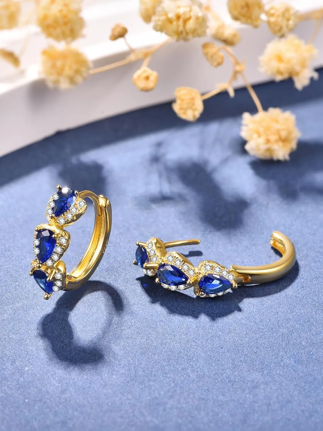 14K Gold Plated Earrings for Women S925 Sterling Silver Post Lightweight Drop/Dangle Huggie Dainty Earrings for Women