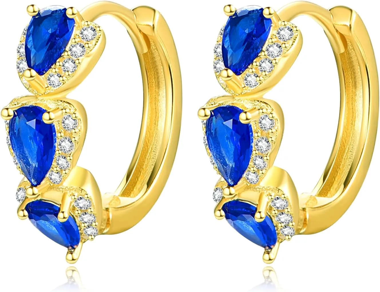 14K Gold Plated Earrings for Women S925 Sterling Silver Post Lightweight Drop/Dangle Huggie Dainty Earrings for Women