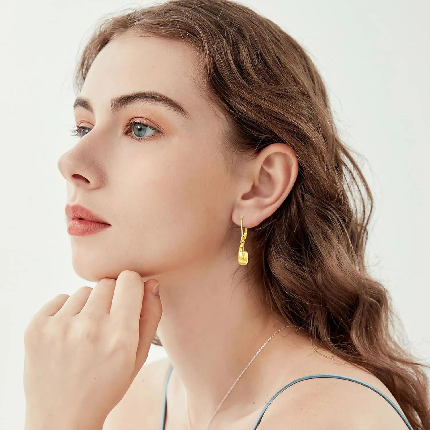 14K Gold Plated Earrings for Women S925 Sterling Silver Post Lightweight Drop/Dangle Huggie Dainty Earrings for Women