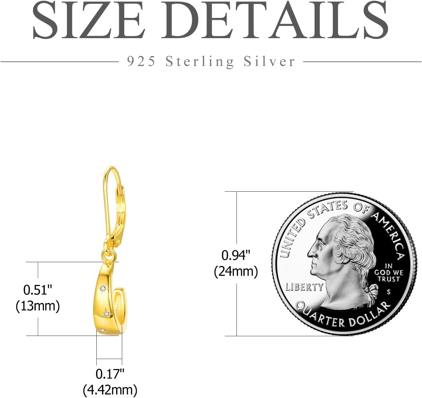 14K Gold Plated Earrings for Women S925 Sterling Silver Post Lightweight Drop/Dangle Huggie Dainty Earrings for Women
