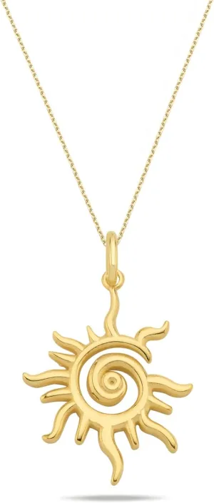 18K Gold Vermeil Sun and Nature-Themed Necklaces for Women, Celestial and Ocean-Inspired Pendants, Dainty Jewelry, deal Gifts for Her