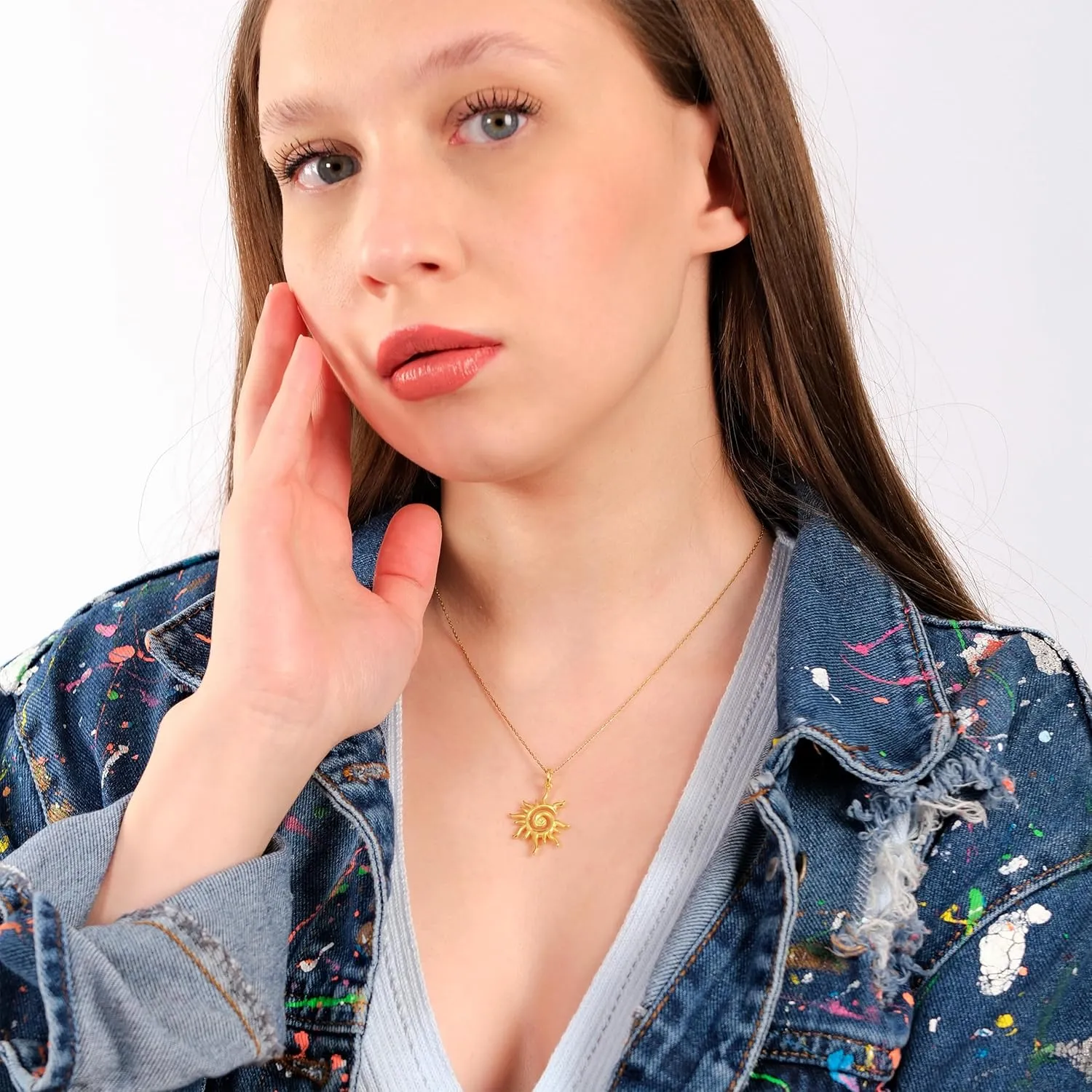 18K Gold Vermeil Sun and Nature-Themed Necklaces for Women, Celestial and Ocean-Inspired Pendants, Dainty Jewelry, deal Gifts for Her