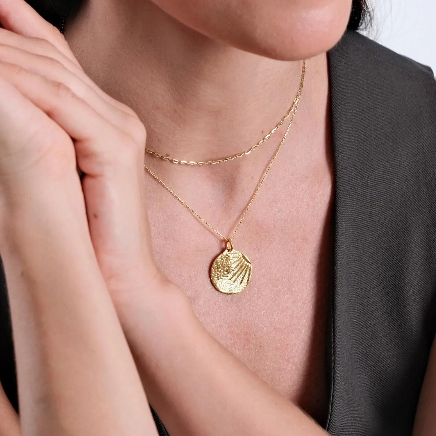 18K Gold Vermeil Sun and Nature-Themed Necklaces for Women, Celestial and Ocean-Inspired Pendants, Dainty Jewelry, deal Gifts for Her