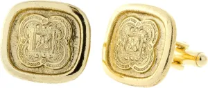 1928 Jewelry Mens Deco Clover Ornate Cufflinks