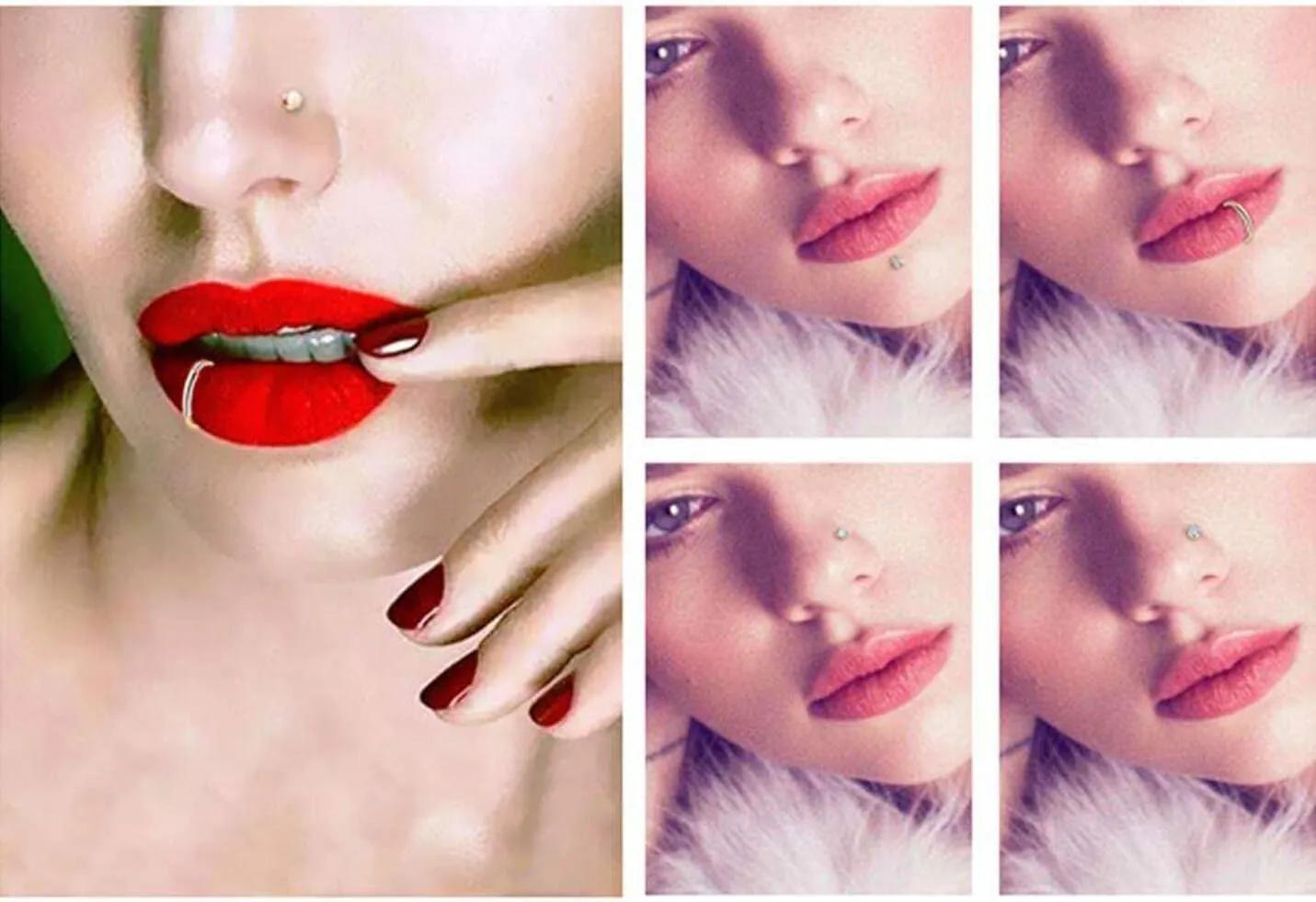20g Nose rings Screw Nose Rings Bone Nose Rings L Shpaed Nose Rings Nose Rings Hoops Surgical Steel