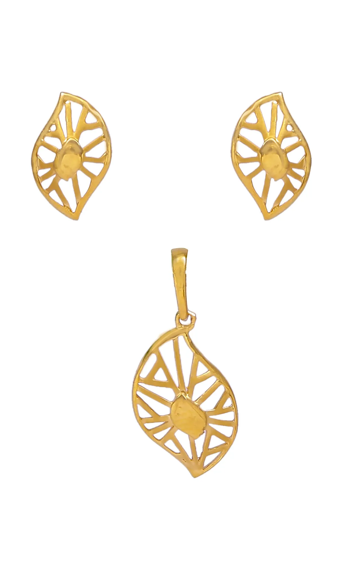 22 KT Designer Gold Pendant Set (D141)