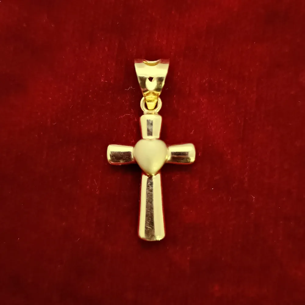 22 KT Gold Unisex Devinely Blessed Cross Pendant (D15)