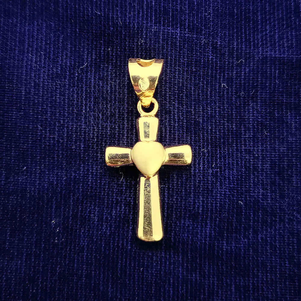 22 KT Gold Unisex Devinely Blessed Cross Pendant (D15)
