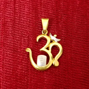 22 KT Gold Unisex Divinely Blessed Om Pendant (D44)