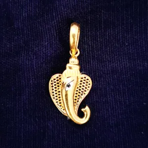 22 KT Gold Unisex Lord Ganesha Pendant (D5)