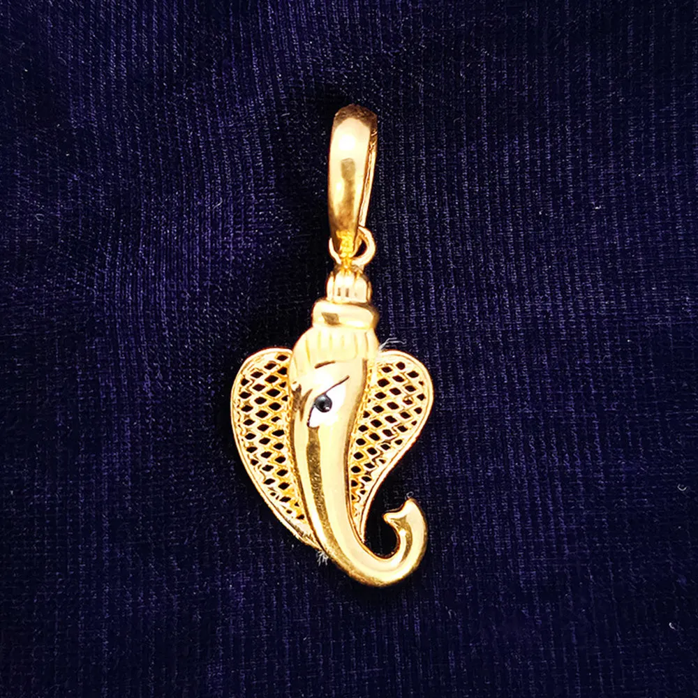 22 KT Gold Unisex Lord Ganesha Pendant (D5)