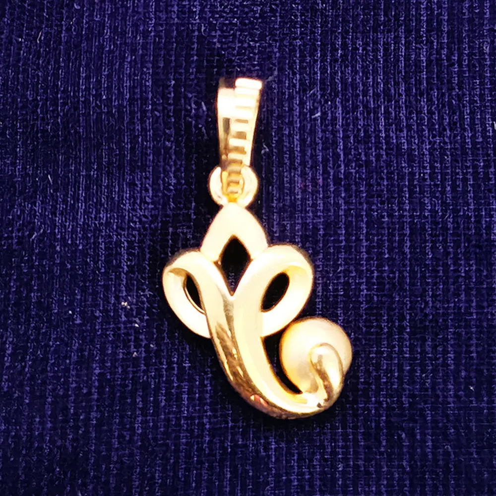 22 KT Gold Unisex Lord Ganesha Pendant (D6)