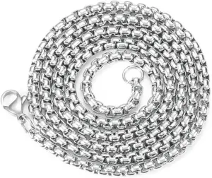 2/2.5/3/3.5/4mm 45/50/55/60/70/80cm stainless steel rolo chain necklace for men