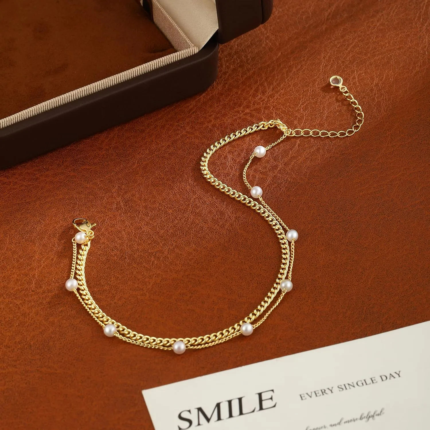 2/3 PCS Gold Anklets for Women Waterproof Cuban Link Anklet Beaded Bracelets Stackable Bracelets 14K Gold Plated Custom Jewelry Gifts Non Tarnish Lightweight