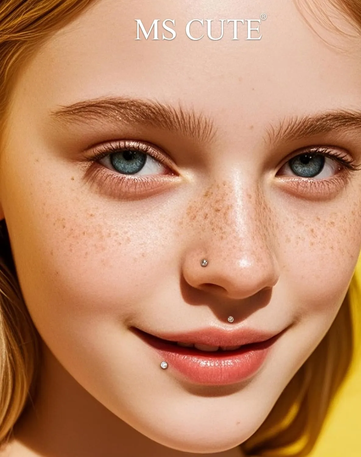 2Pcs 20G/18G/16G Threadless Nose Stud Flat Back Earrings 316L Surgical Steel CZ Daity Nose Helix Cartilage Tragus Conch Labret Medusa Monroe Piercing Jewelry for Women Men
