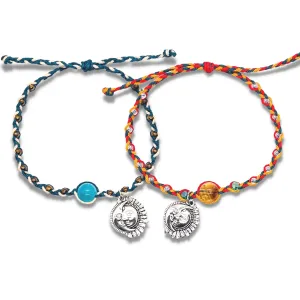 2pcs Handmade Braided Friendship Bracelets - Adjustable, Citrine & Amazonite Healing Crystals, Chakra Boosting, Beaded - Unique Jewelry for Women & Girl from PusSoul