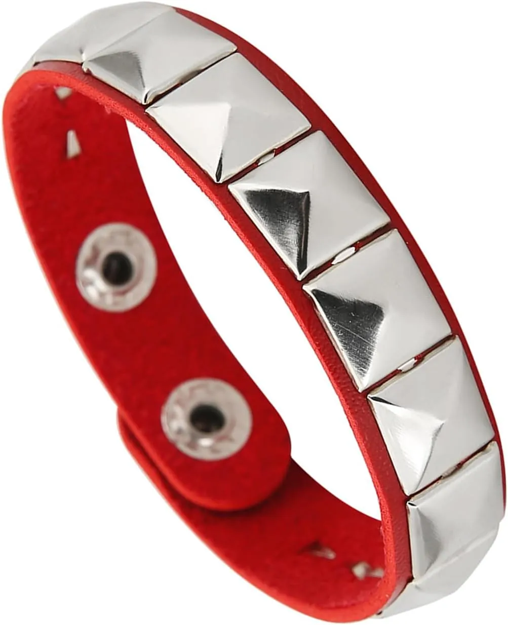 3 Pieces Punk Rock Leather Bracelets for Women Pop 80s 90s Emo Jewelry Accessories Retro Spiked Adjustable Wrap Wrist Cuffs