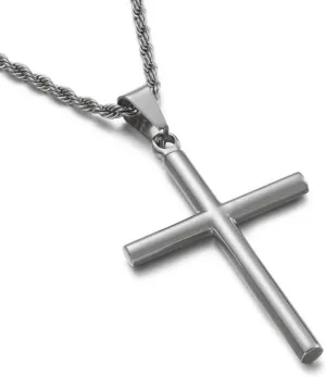 3mm Twisted Rope Chain Link Necklace Diamond Cut 18K White Gold Plated for Men Women Boys Girls 18-26 Inches