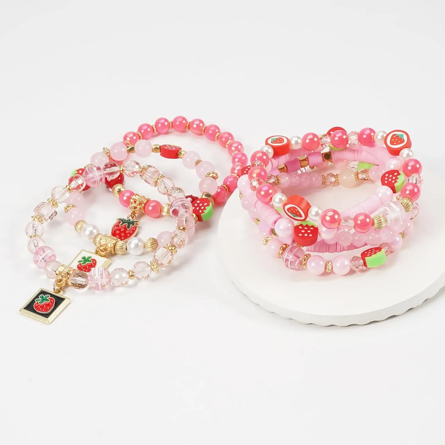 4th of July Beaded Bracelets with American Flag Stars Charms USA Jewelry