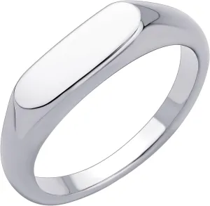 555Jewelry Stainless Steel Solid Plain High Polish Round Signet Ring for Men