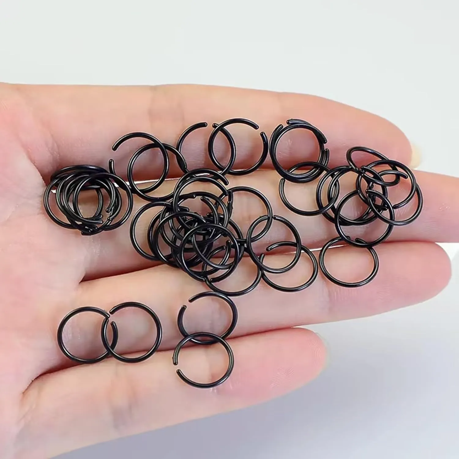 60Pcs Anti-Allergy 20G Unisex Plastic Hoop Ears Hole Retainers Hoop & Clear Nose Rings Hoop Retainer &8 Different Color for Sensitive Ears & Skin (2-in-1 Color)