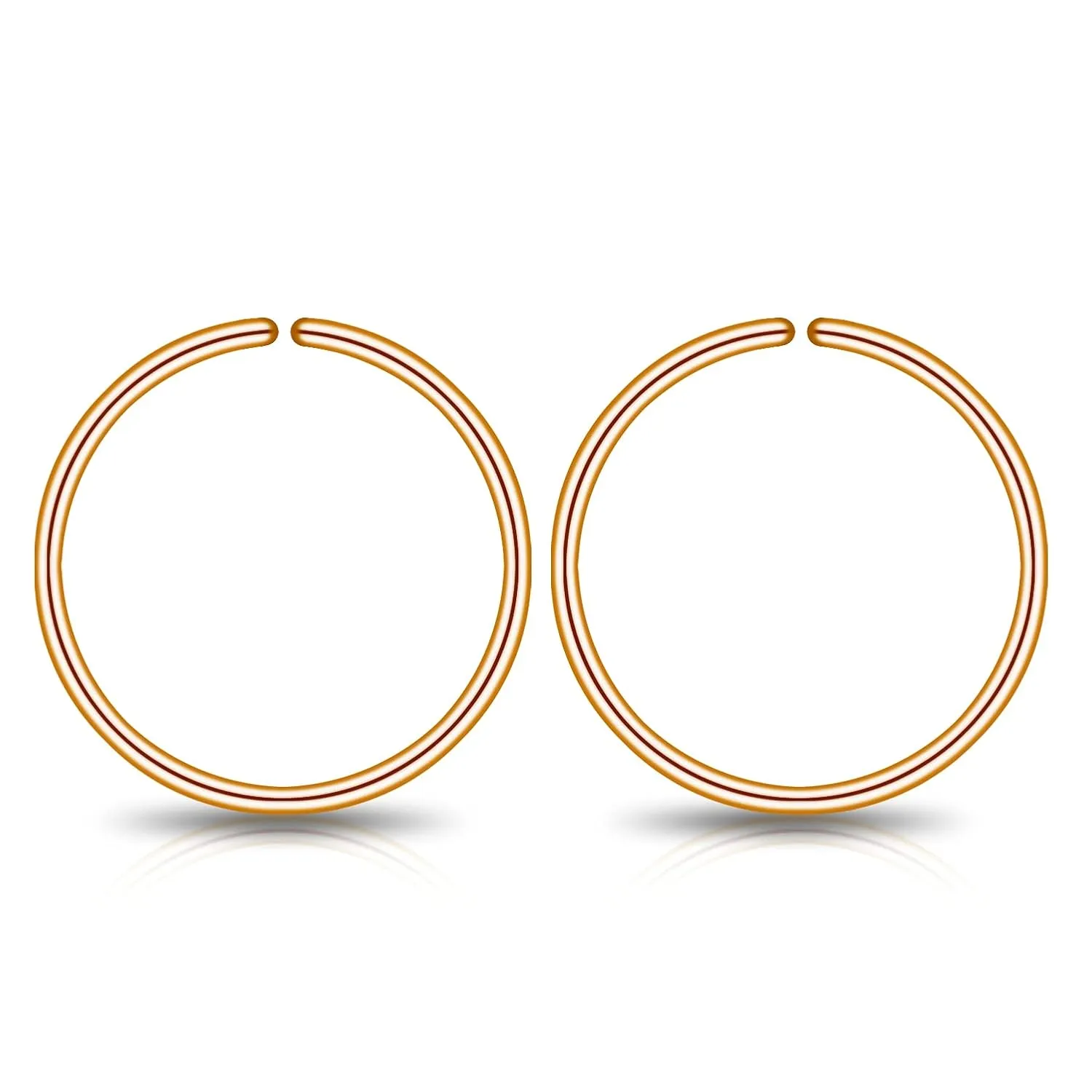 7mm Small 14k Rose Gold filled Hoop Earrings for Women Cartilage Helix Tragus