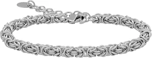 925 Sterling Silver Bracelets for Women/Men, Byzantine Design Bangles Jewelry, Trendy Waterproof Adjustable Dainty Minimalist Fashion Silver Bracelet, Multiple Specifications