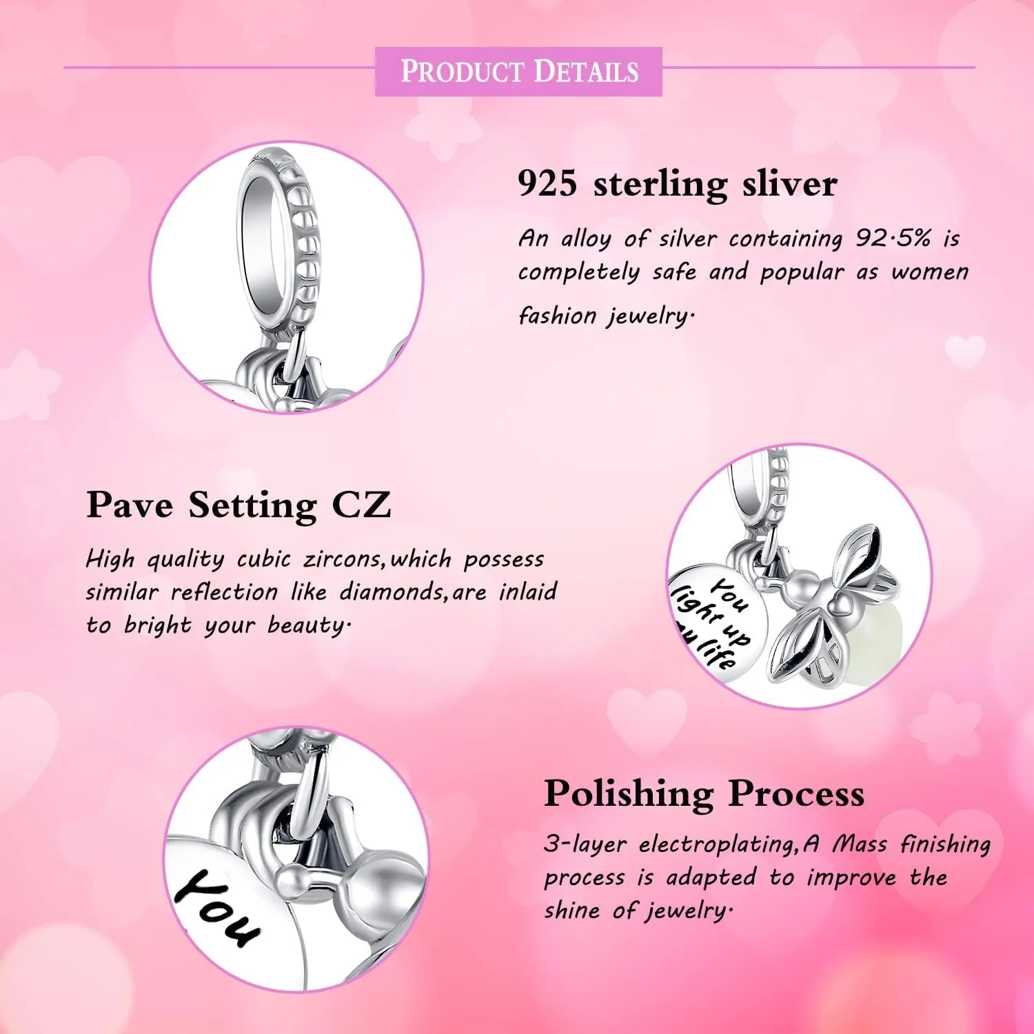 925 Sterling Silver Charm Beads Pendants for Bracelets Charms birthday christmas Gift mother's day gift for Women