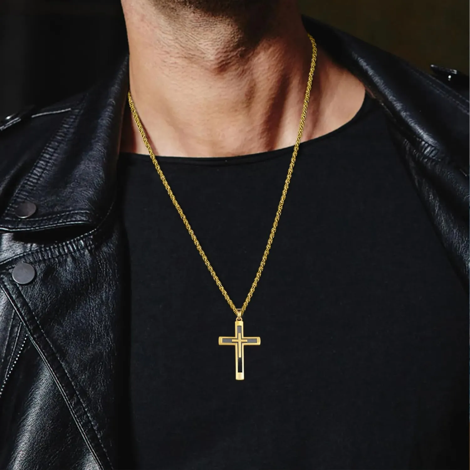 925 Sterling Silver Cross Necklace for Men Women Religious Amulets Jewelry Gifts