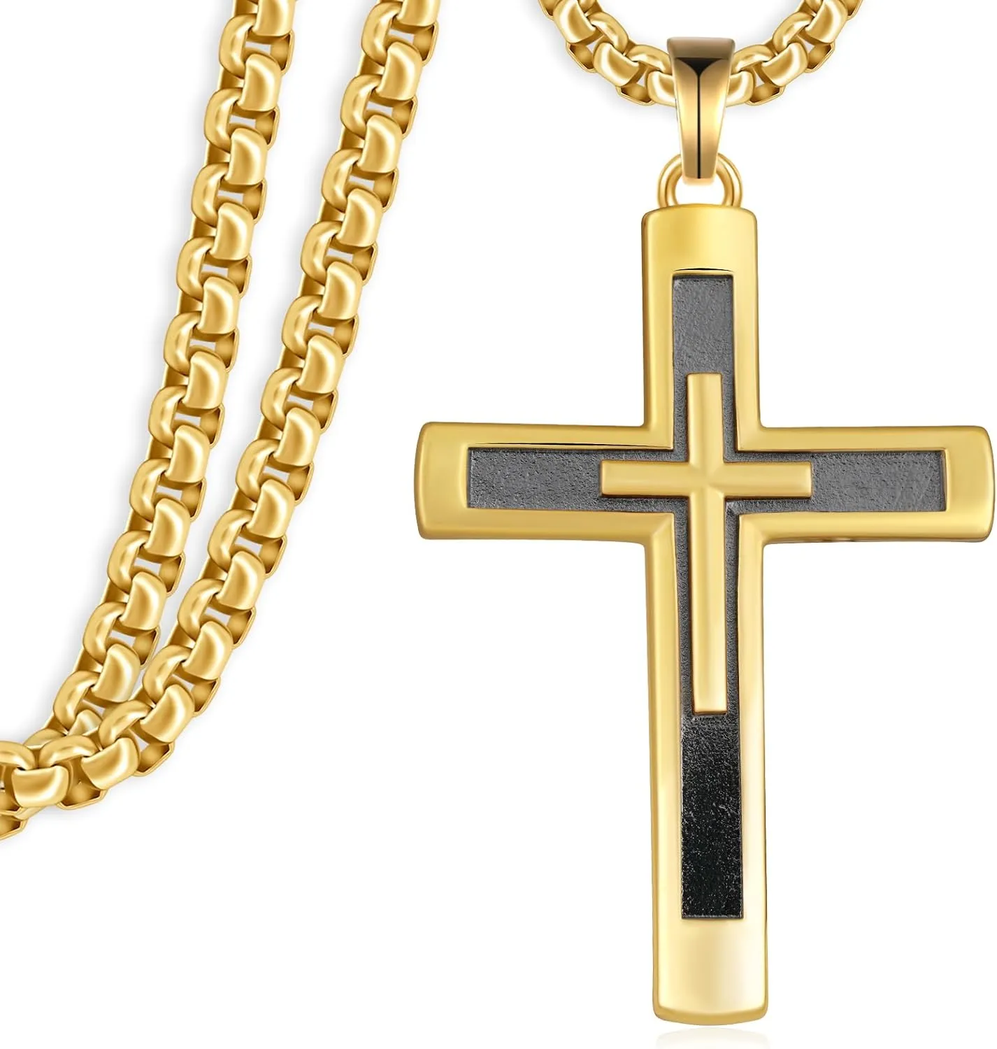 925 Sterling Silver Cross Necklace for Men Women Religious Amulets Jewelry Gifts