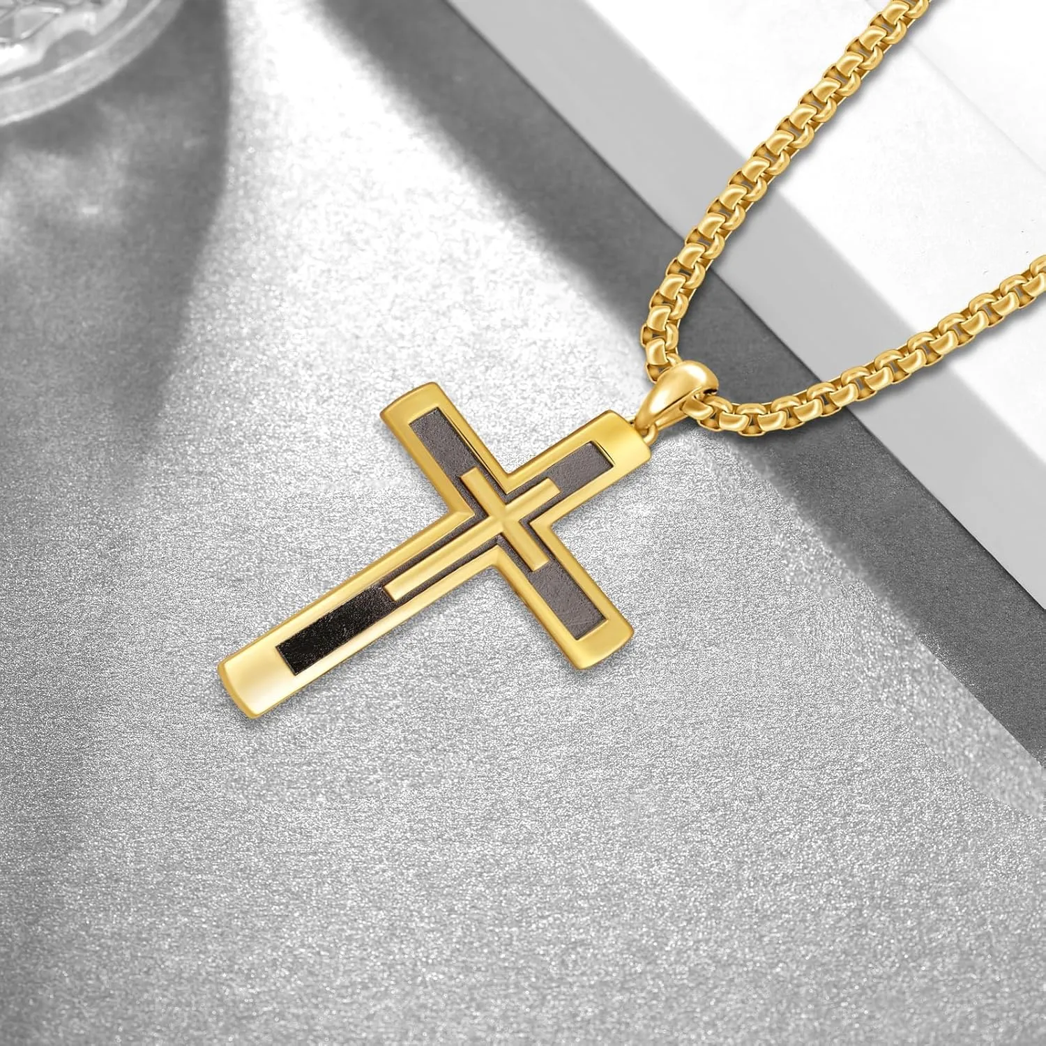 925 Sterling Silver Cross Necklace for Men Women Religious Amulets Jewelry Gifts