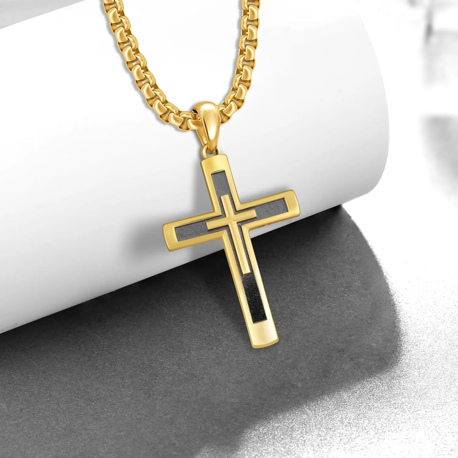 925 Sterling Silver Cross Necklace for Men Women Religious Amulets Jewelry Gifts