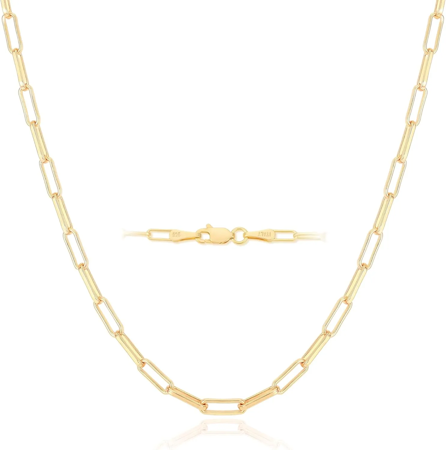 925 Sterling Silver Singapore Chain Lobster Clasp Paperclip Necklace for Women Sparkling Chain 2mm2.5mm3mm4mm5mm Gifts for Her