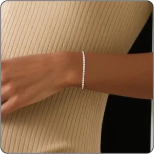 Adjustable Tennis Bracelets for Women Gold/Silver Dainty 14K Gold Plated Cubic Zirconia Bracelets for Women CZ Bling Diamond Bracelet for Prom Wedding