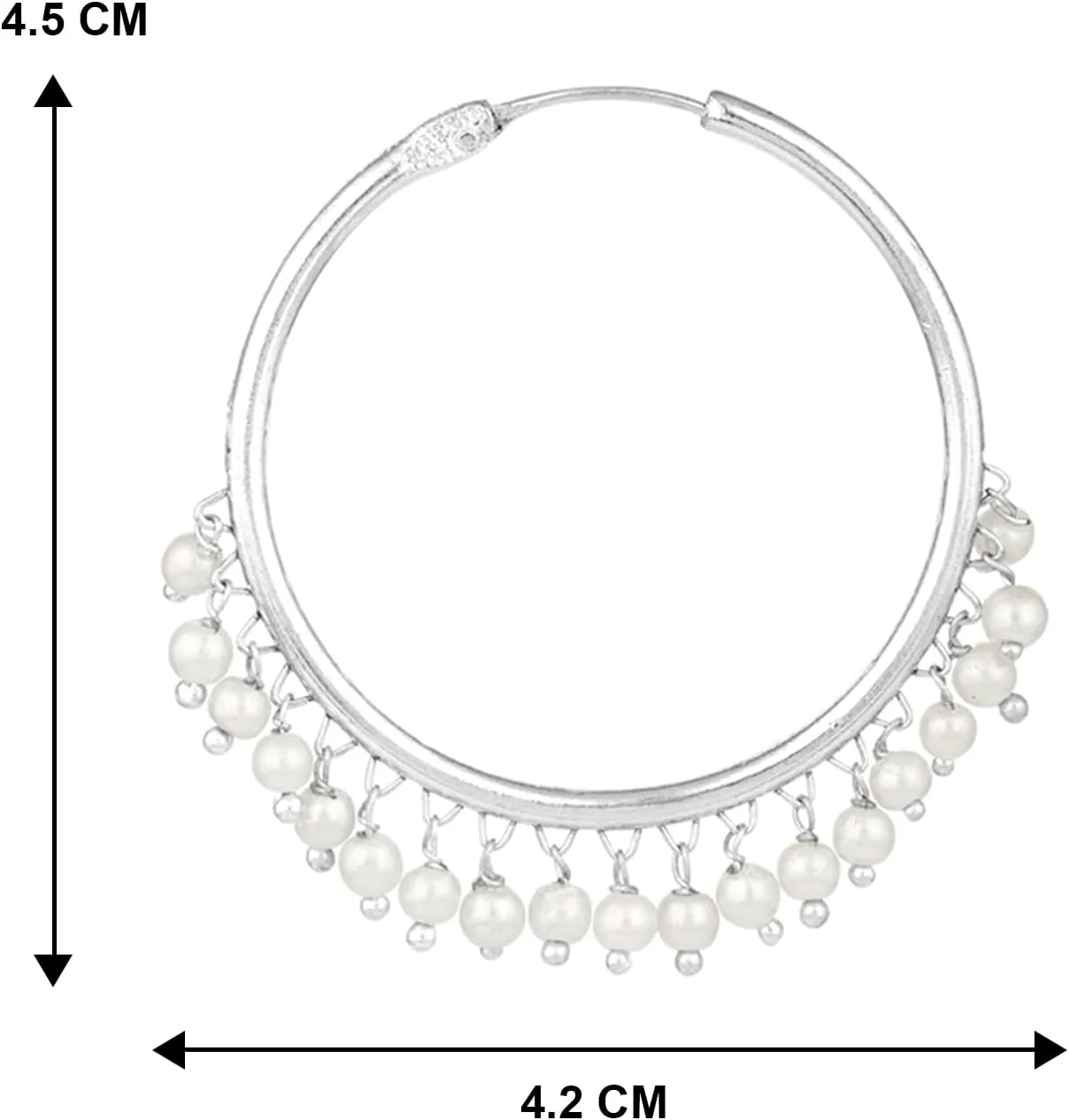 Aheli Bollywood Party Style Hoop Earrings Indian Ethnic Wedding Fashion Jewelry Gift for Women