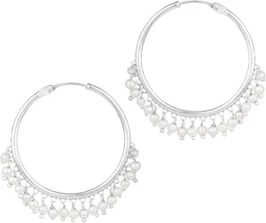 Aheli Bollywood Party Style Hoop Earrings Indian Ethnic Wedding Fashion Jewelry Gift for Women