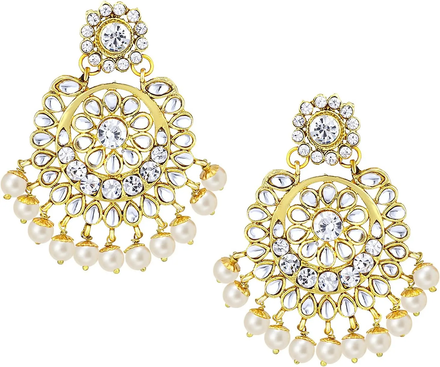 Aheli Elegant Wedding Party Wear Faux Kundan Studded Short Necklace Earrings with Maang Tikka Set Indian Ethnic Bollywood Fashion Jewelry Gift for Women