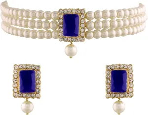 Aheli Ethnic Choker Necklace Earrings Wedding Bollywood Party Jewelry Set Gift for Women