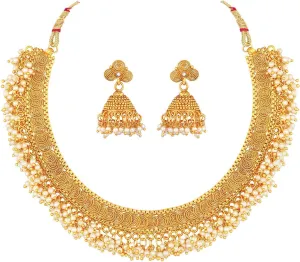 Aheli Ethnic Neckalce Earrings Traditional Wedding Indian Party Wear Fashion Jewelry Gift for Women