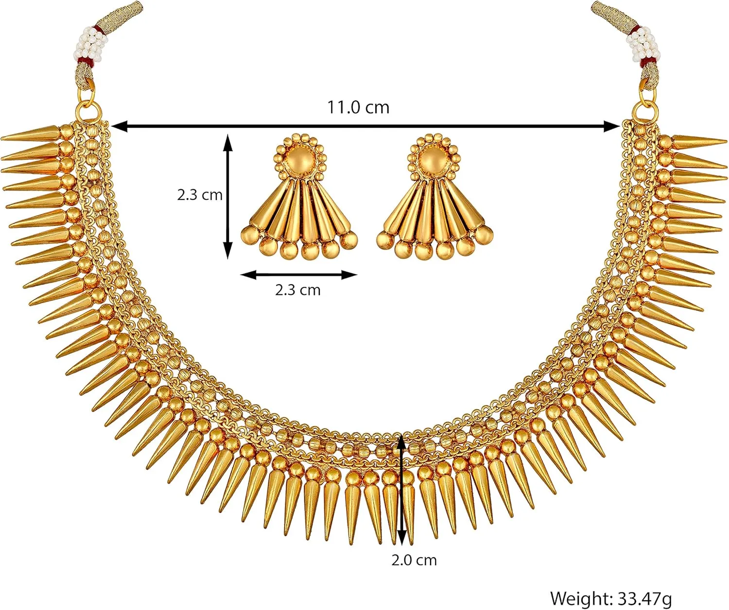Aheli Ethnic Neckalce Earrings Traditional Wedding Indian Party Wear Fashion Jewelry Gift for Women