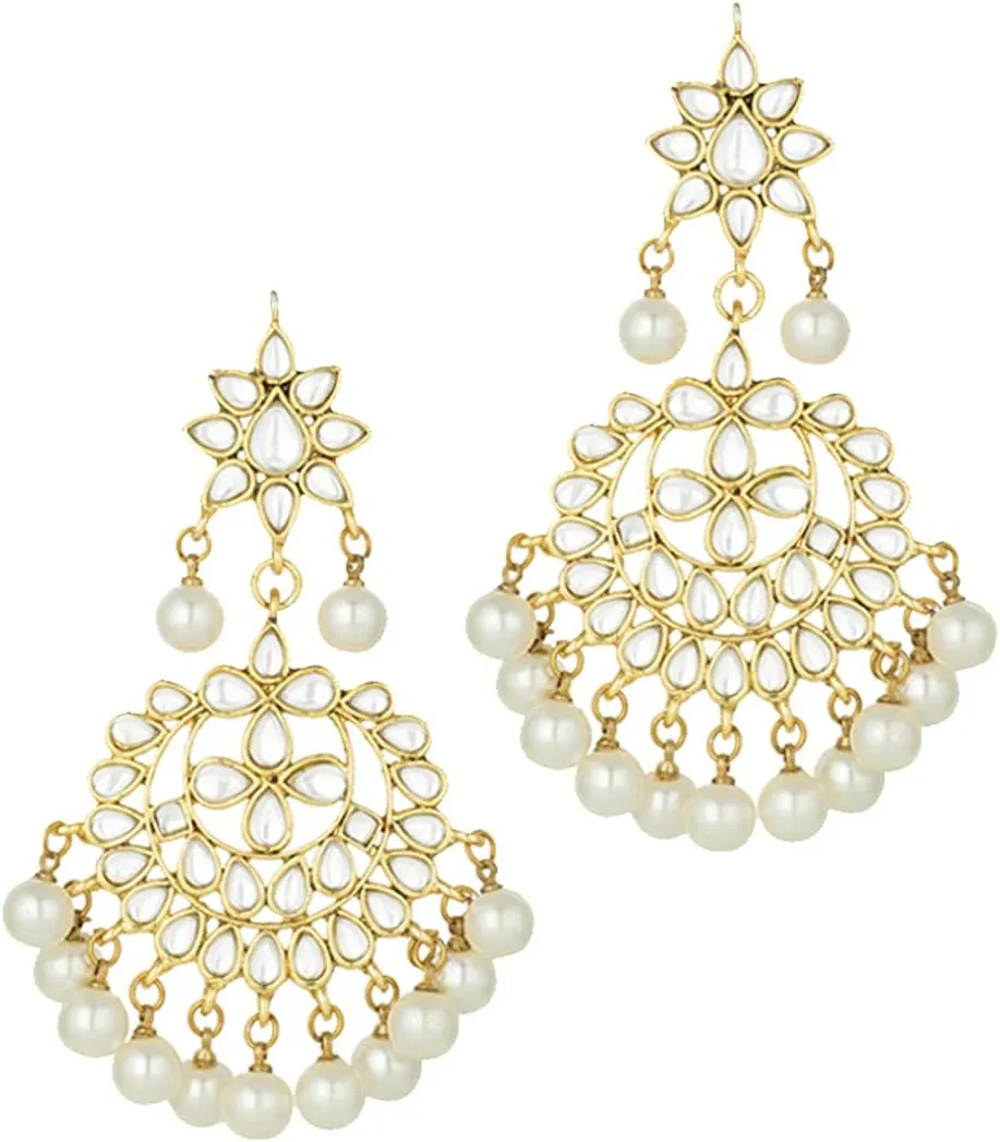 Aheli Indian Traditional Maang Tikka with Kundan Necklace Earrings Set Ethnic Wedding Party Designer Jewelry Gift for Women