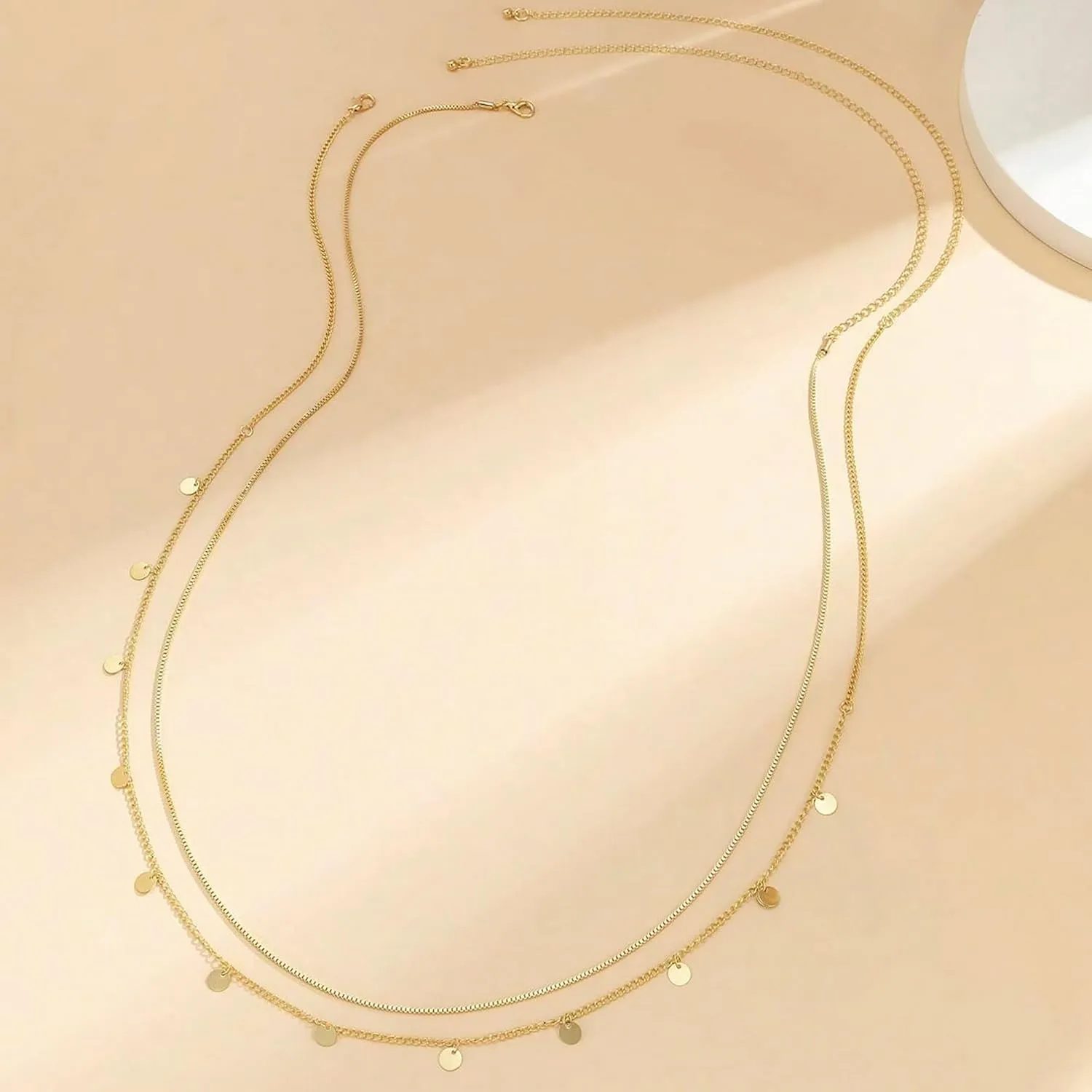 Ammiko Metal Waist Chain Belts for Women Fashion Adjustable Body Belly Belt for Dresses Jeans Jewelry