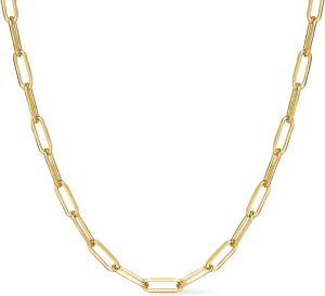 Ana Luisa Gold Chain Necklaces for Women - 14K Gold Plated, Hypoallergenic Jewelry - Dainty, Layering & Trendy Necklace Styles with Herringbone & Paperclip Designs Jewelry Assorted Styles