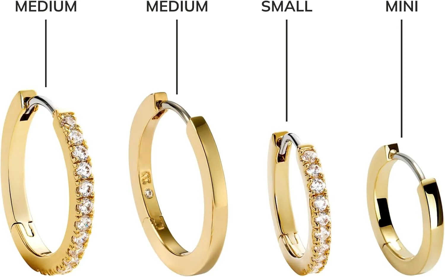 Ana Luisa Huggie Hoop Earrings for Women Trendy - 14K Gold Plated and Sterling Silver Hoop Earrings - Hypoallergenic, Water-Resistant,Tarnish-Free Jewelry - Small & Mini Earring for Women