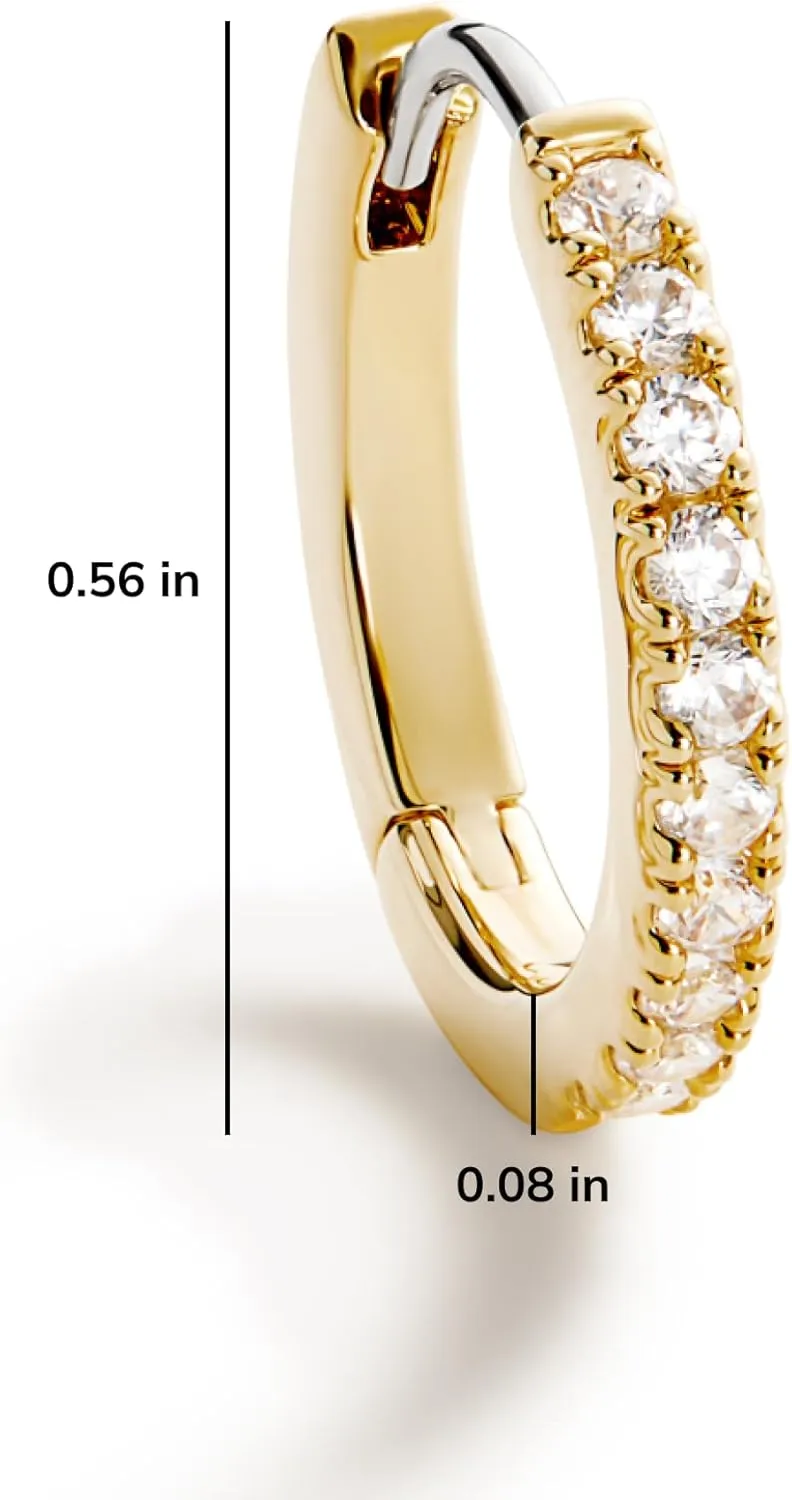 Ana Luisa Huggie Hoop Earrings for Women Trendy - 14K Gold Plated and Sterling Silver Hoop Earrings - Hypoallergenic, Water-Resistant,Tarnish-Free Jewelry - Small & Mini Earring for Women